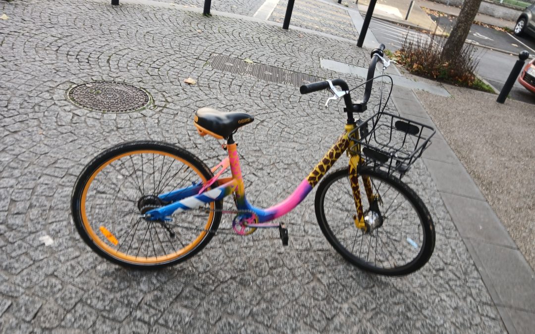 🦒 Rencontre avec “La Girafe” — notre vélo mascotte haut en couleurs !